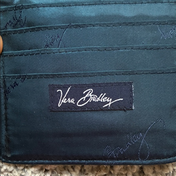 Vera Bradley Black and Green Patterned Wallet - Picture 2 of 7